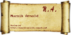 Muzsik Arnold névjegykártya